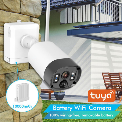 Cámara IP casera del bajo consumo de energía 1080P Tuya de la cámara de la batería de Wifi de la prenda impermeable
